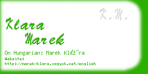 klara marek business card